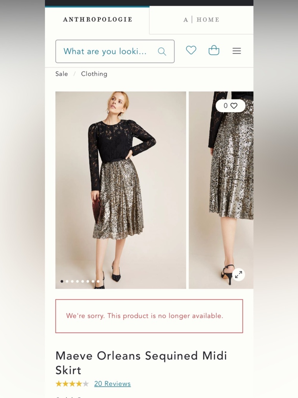 Anthropologie Sequined Midi Skirt in Silver and Black